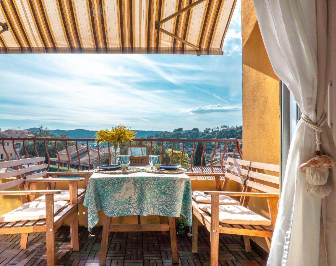 L'Odyssee Provencale, Un Duplex De Charme De 2 Chambres Au Pied Du Village Medieval De Bormes-Les-Mimosas, Offrant Des Prestations Haut De Gamme Et Une Superbe Vue Sur Le Massif Des Maures Ngoại thất bức ảnh